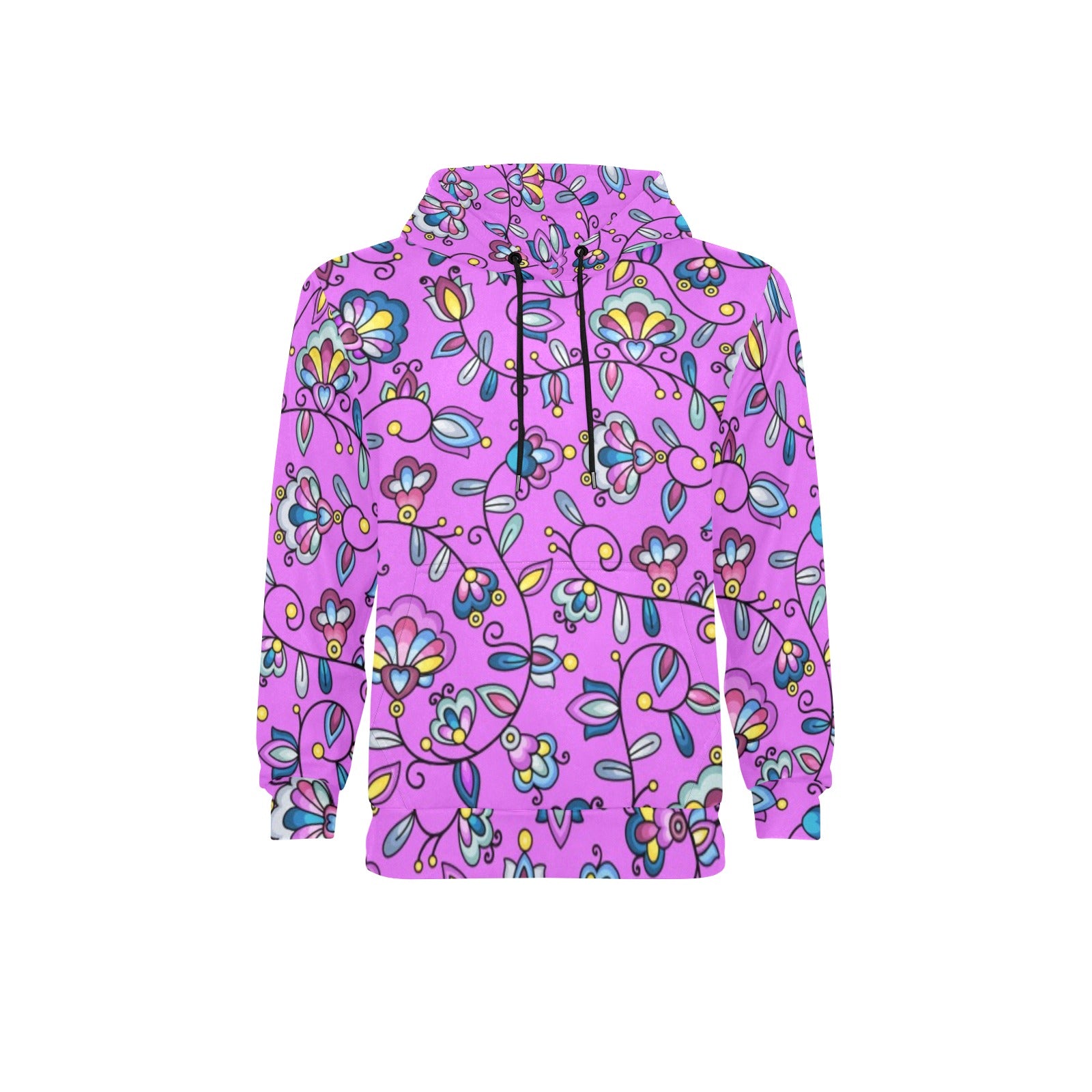 Autumn Bundle Blessing Purple Men's Long Sleeve Fleece Hoodie