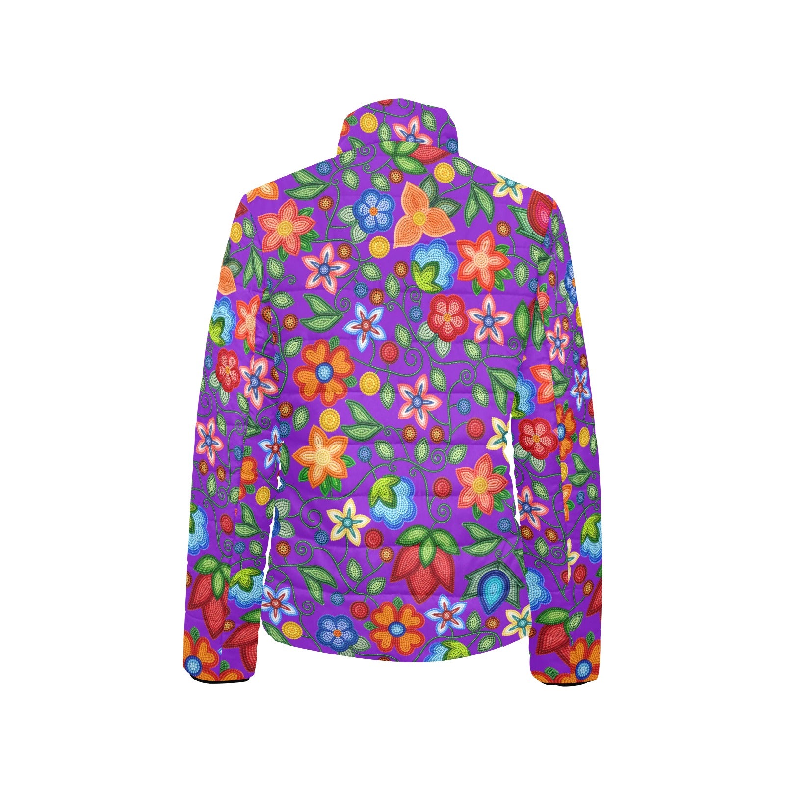Morning Harmony Purple Women's Stand Collar Padded Jacket