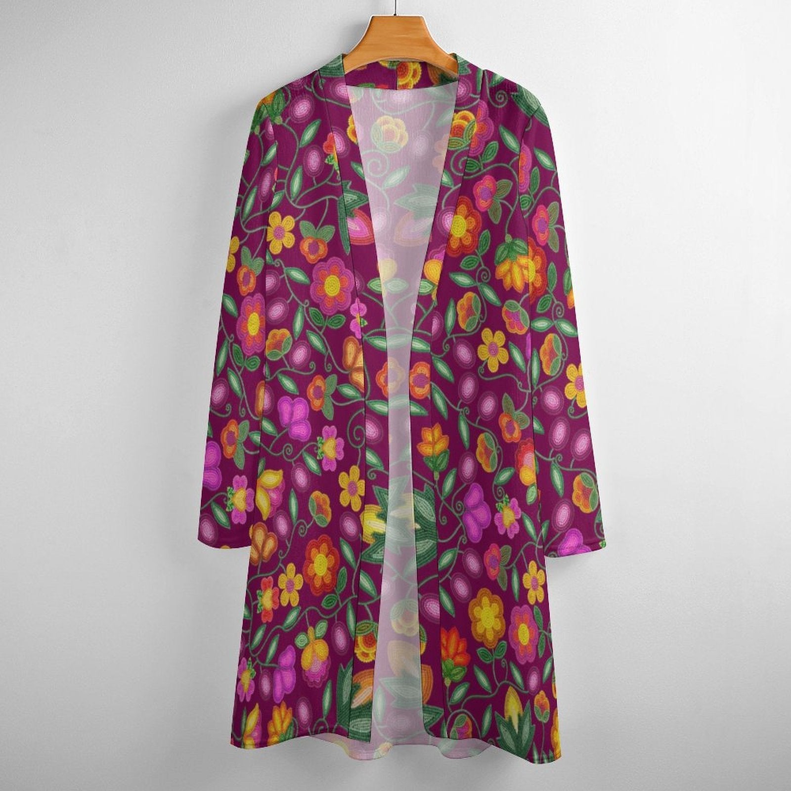 Boreal Bounty Dark Magenta Cardigan