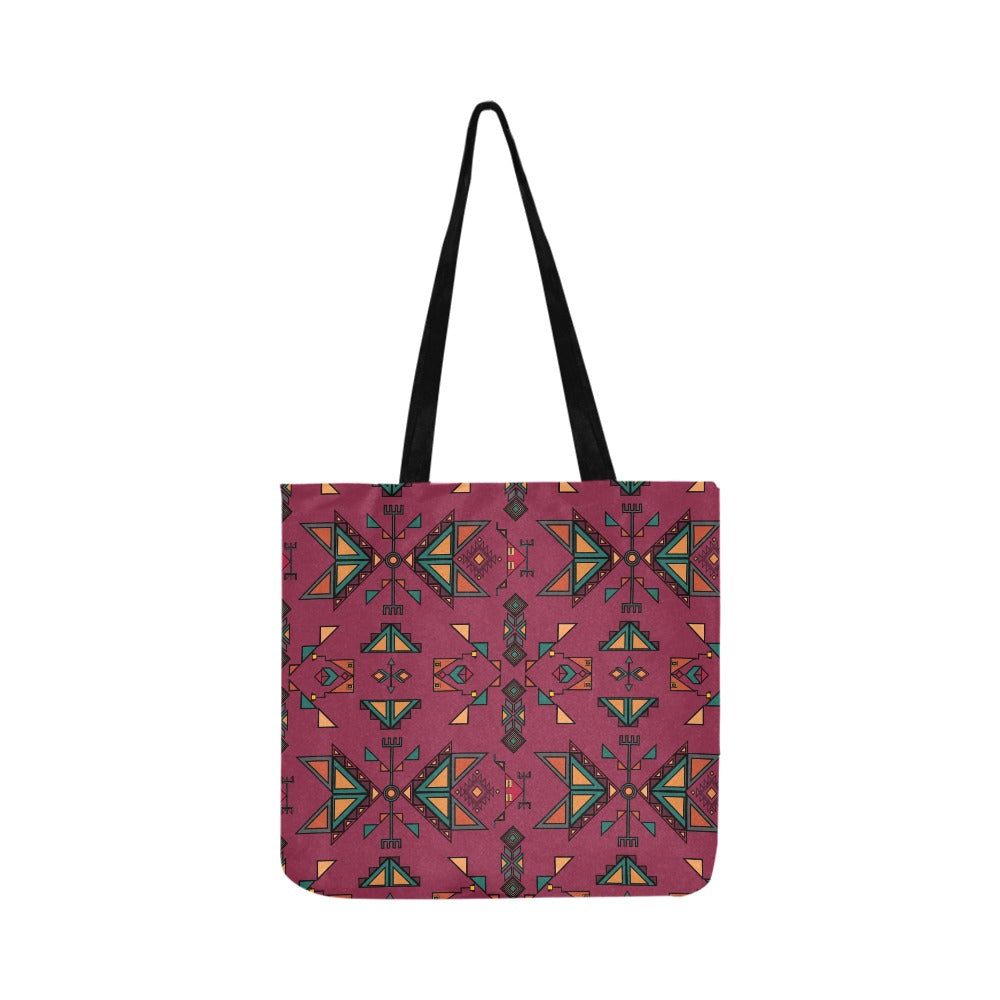 Arrow Dawn Maroon Reusable Shopping Bag (Two sides)