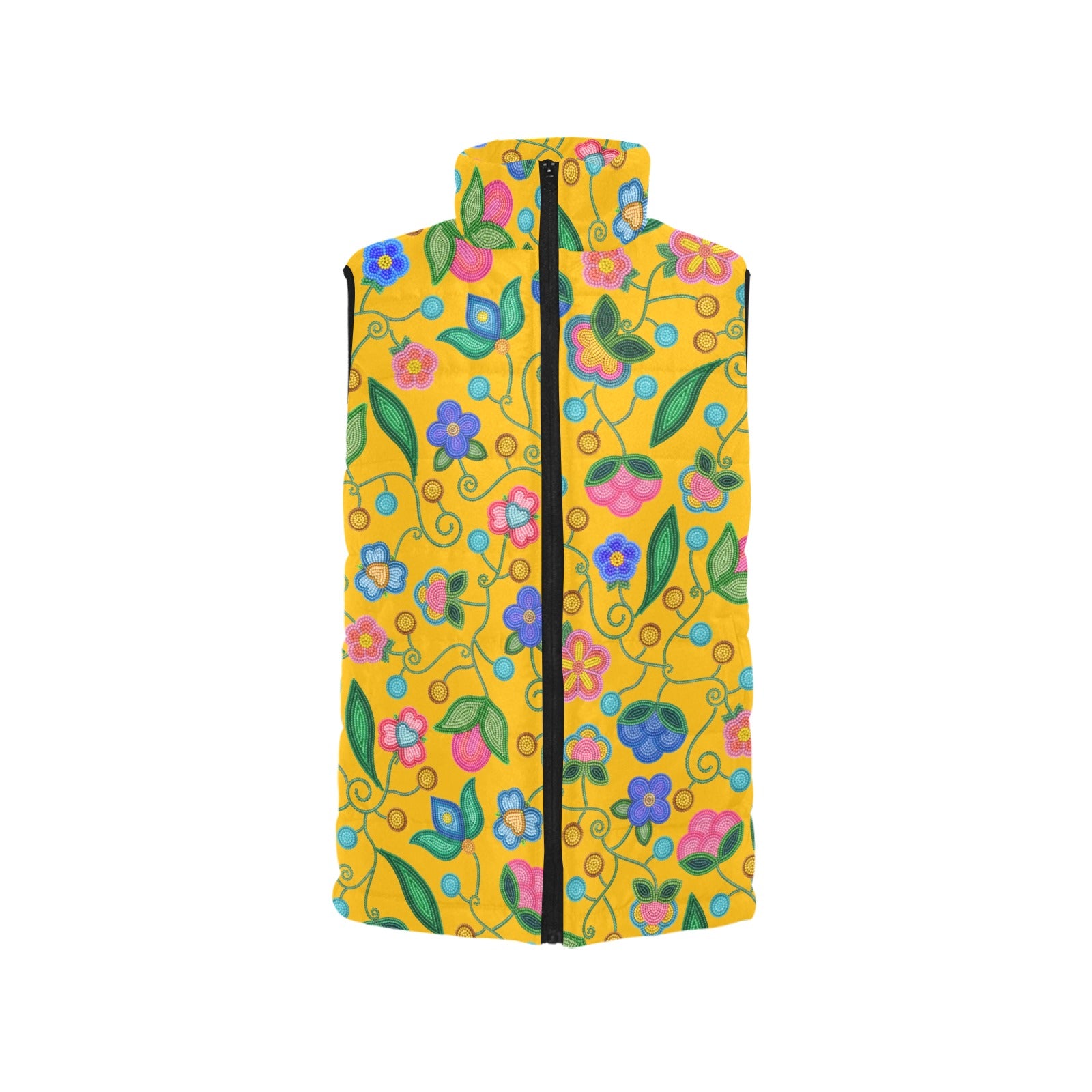 Skyberry Serenade Yellow Women's Padded Vest Jacket