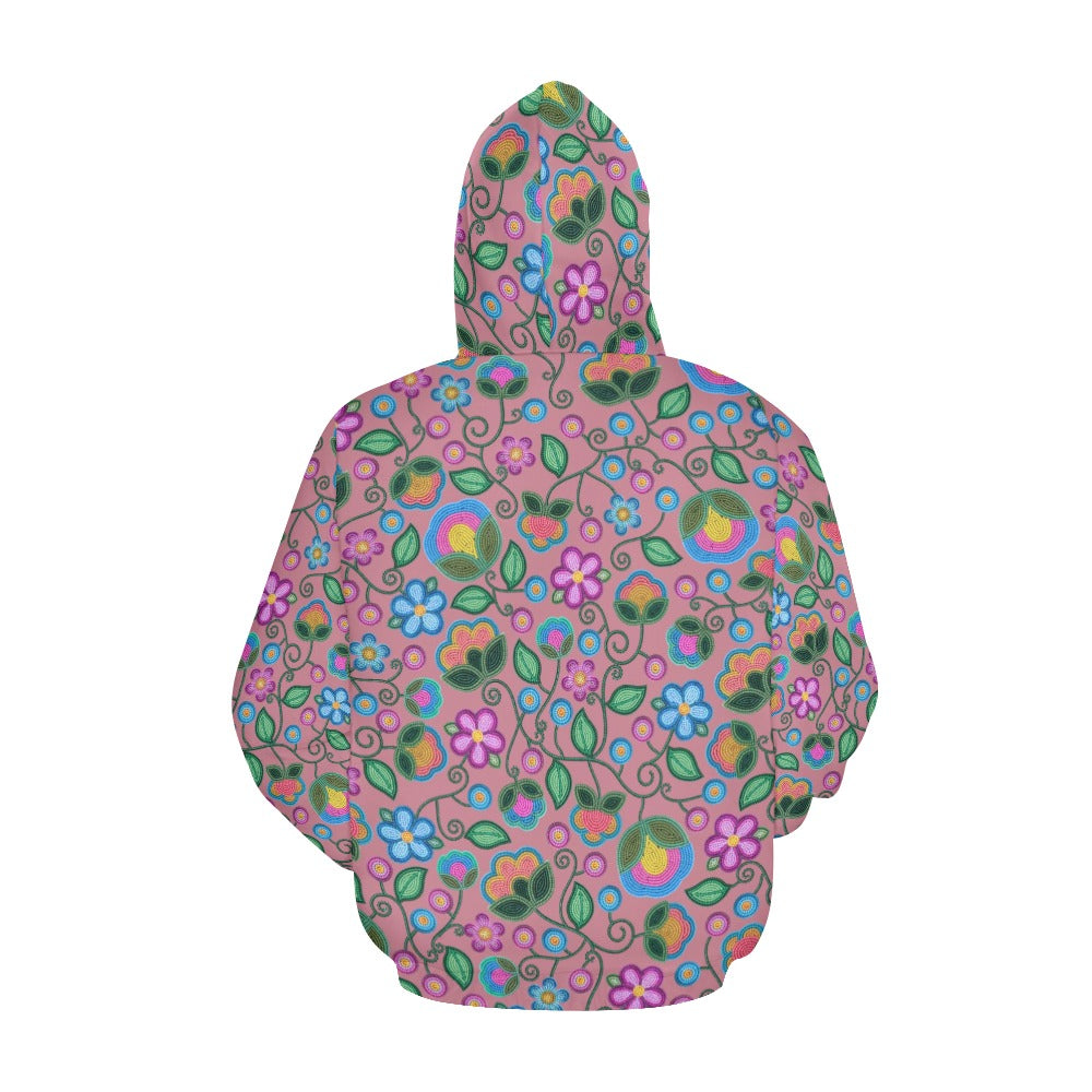 Turquoise Sunbeam Peach All Over Print Hoodie for Women (USA Size)