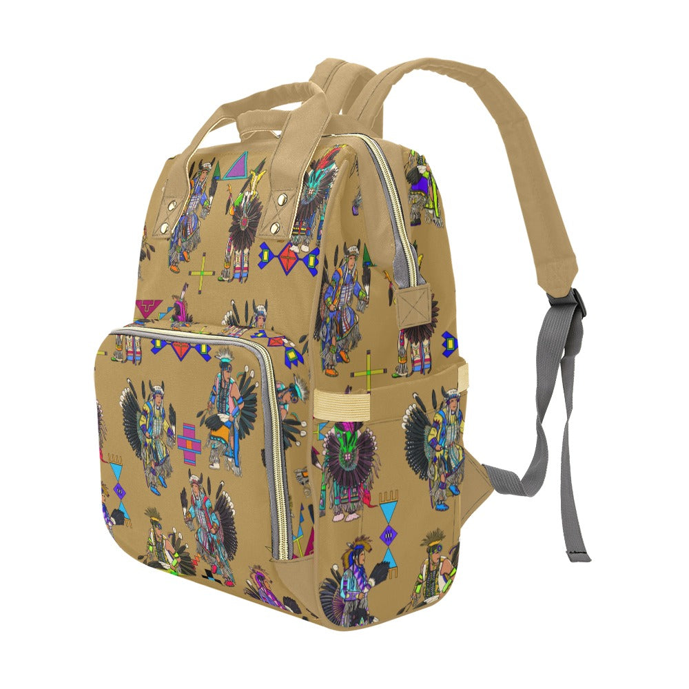 Men's Tradish Dancers Earth Multi-Function Diaper Backpack/Diaper Bag