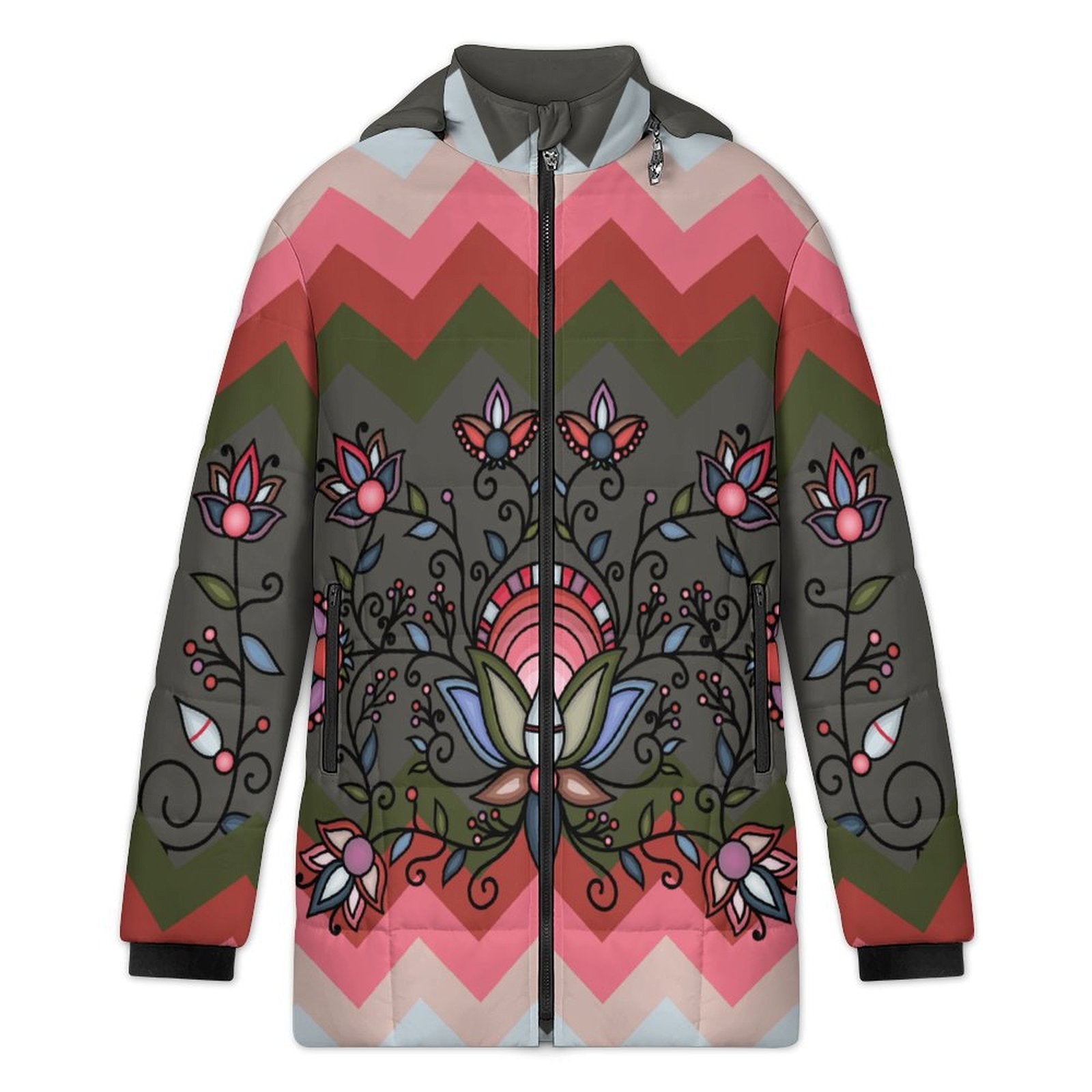 Glacial Gardenia Women's Hooded Puffer Coat