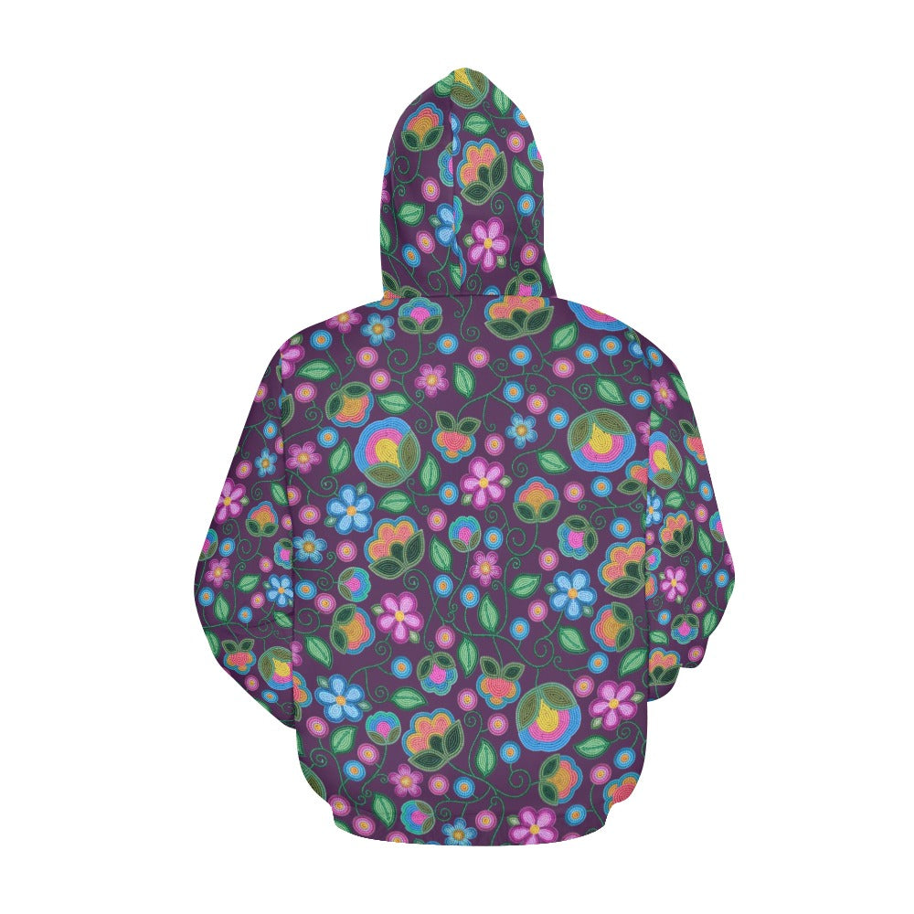 Turquoise Sunbeam Violet All Over Print Hoodie for Women (USA Size)