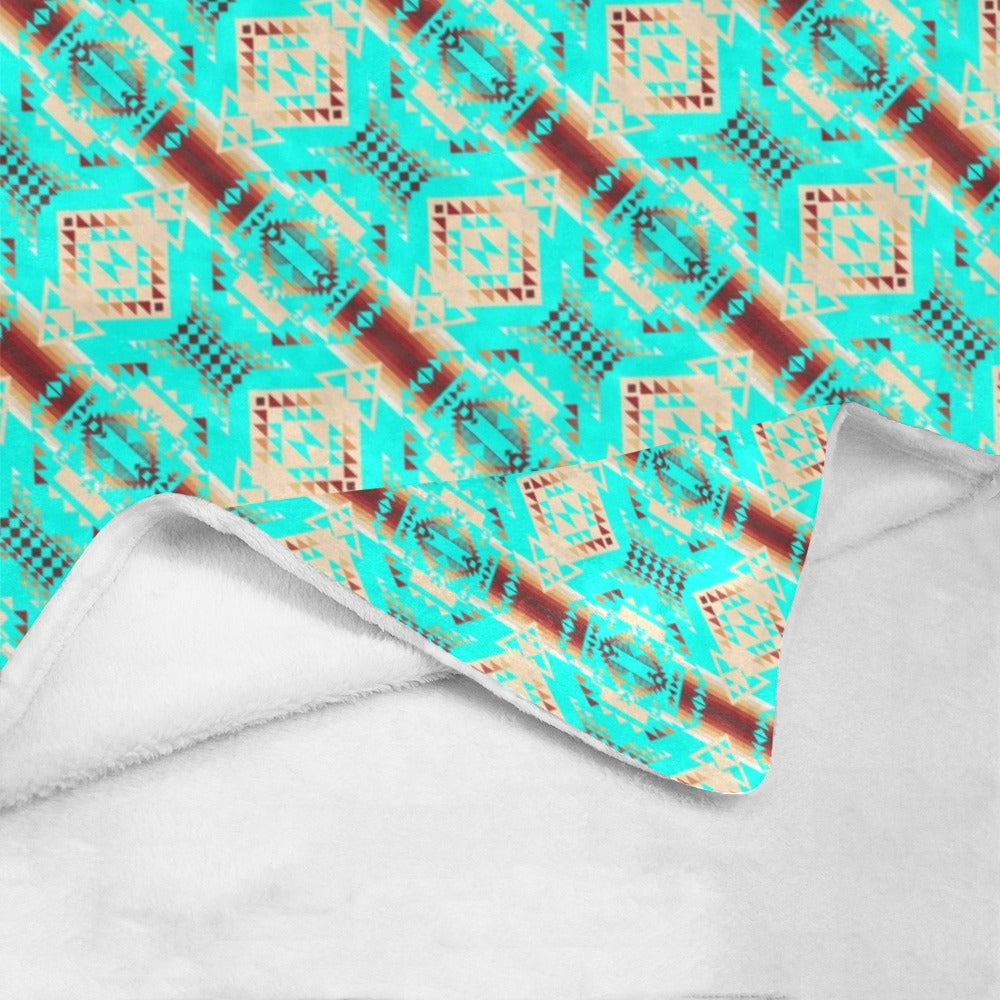 Gathering Earth Turquoise Ultra-Soft Micro Fleece Blanket 60"x80"