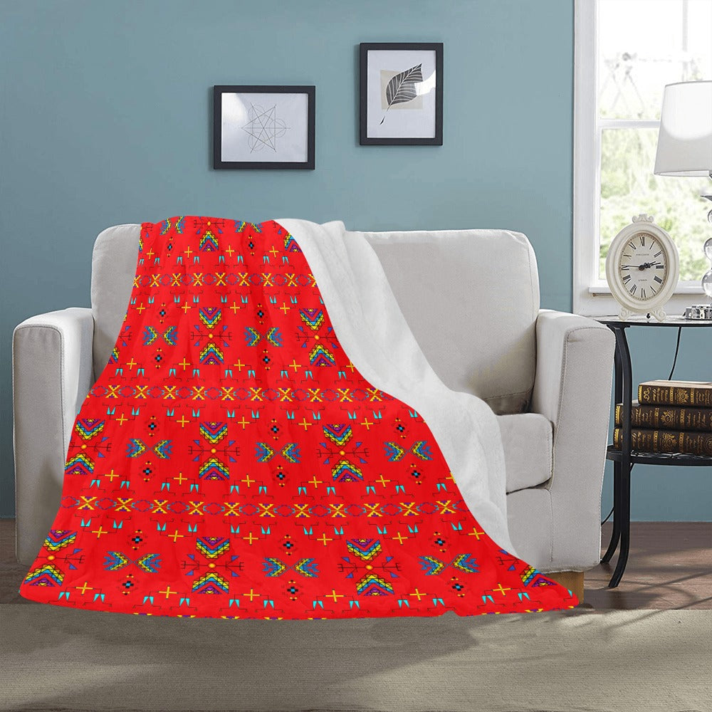 Rainy Chief Rainbow Red Ultra-Soft Micro Fleece Blanket 50"x60"
