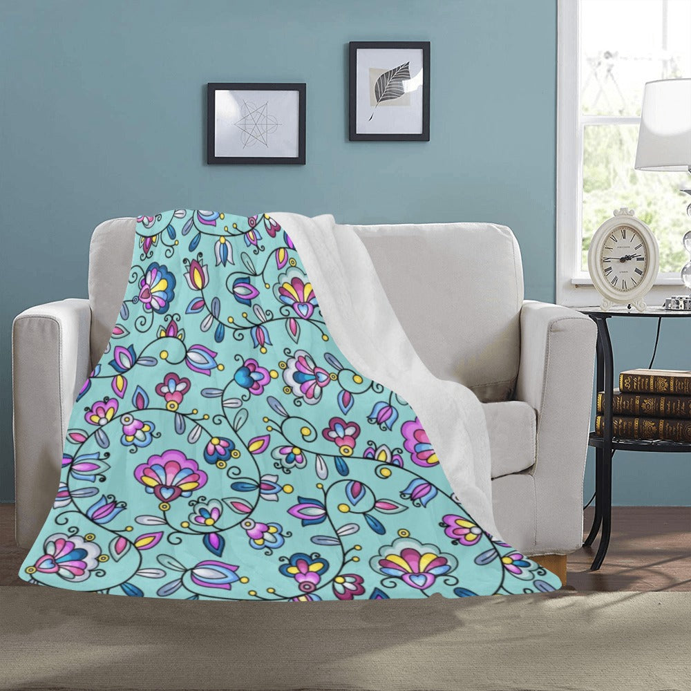 Autumn Bundle Blessing Turquoise Ultra-Soft Micro Fleece Blanket 50"x60"