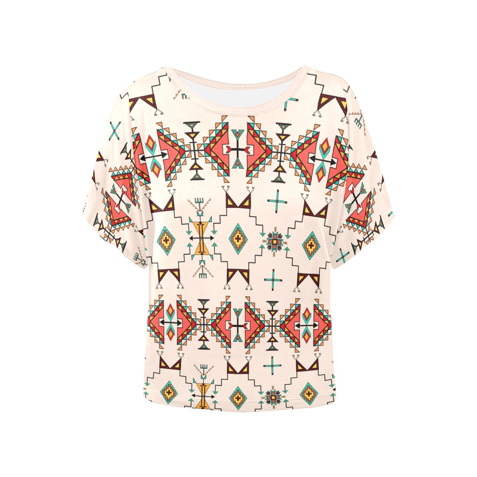 Thunder Flight Cream Women's Batwing-Sleeved Blouse T shirt