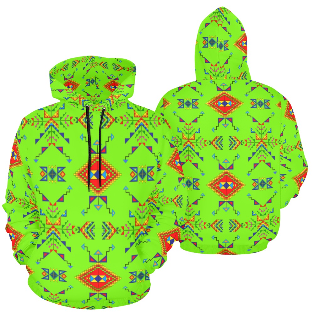 Buffalo Jump Neon Green Hoodie for Men (USA Size)