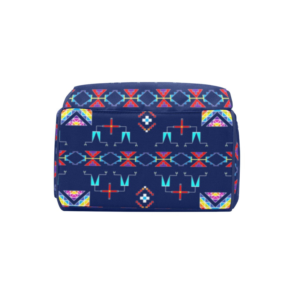 Rainy Chief Rainbow Night Lake Multi-Function Diaper Backpack/Diaper Bag