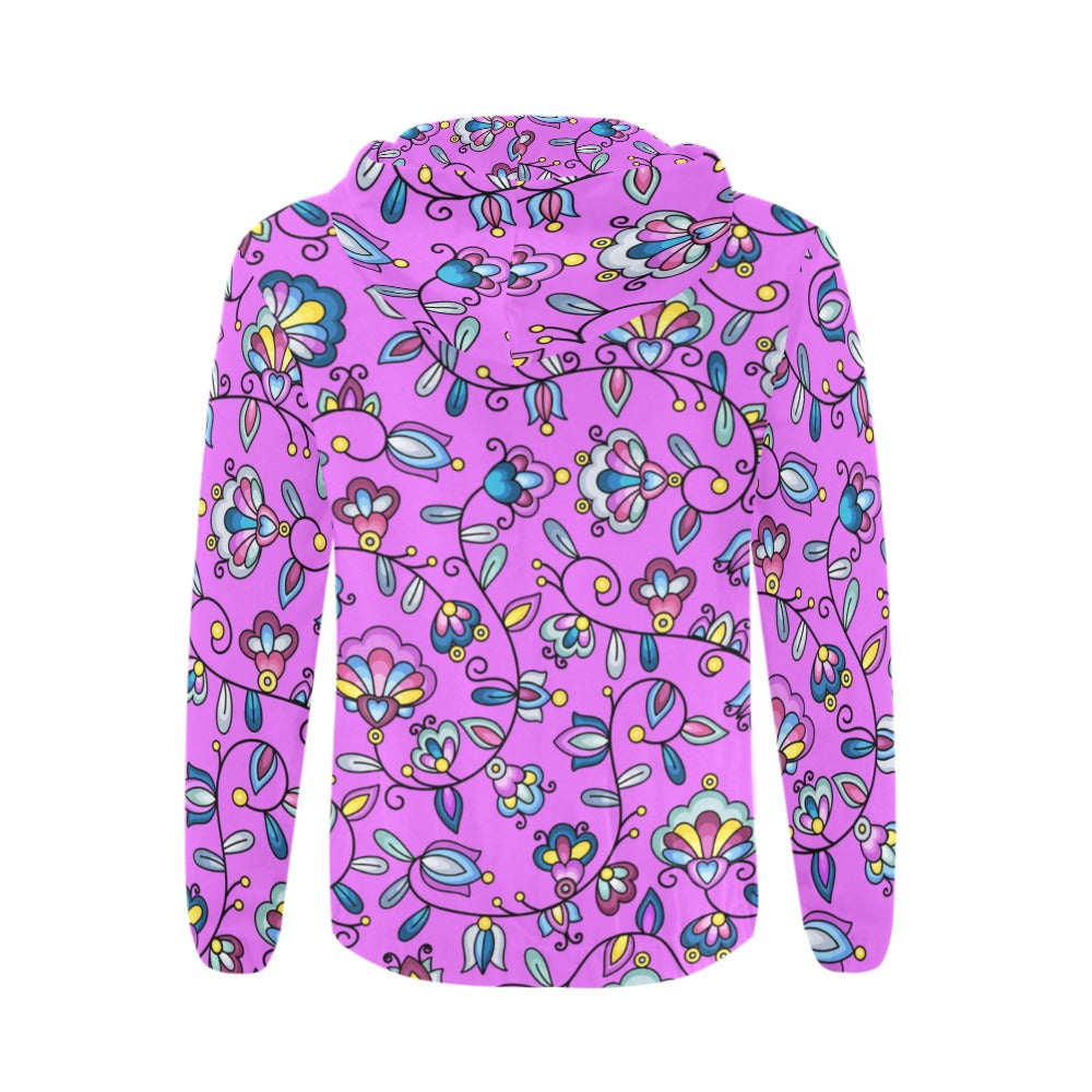 Autumn Bundle Blessing Purple Men's Zipper Hoodie