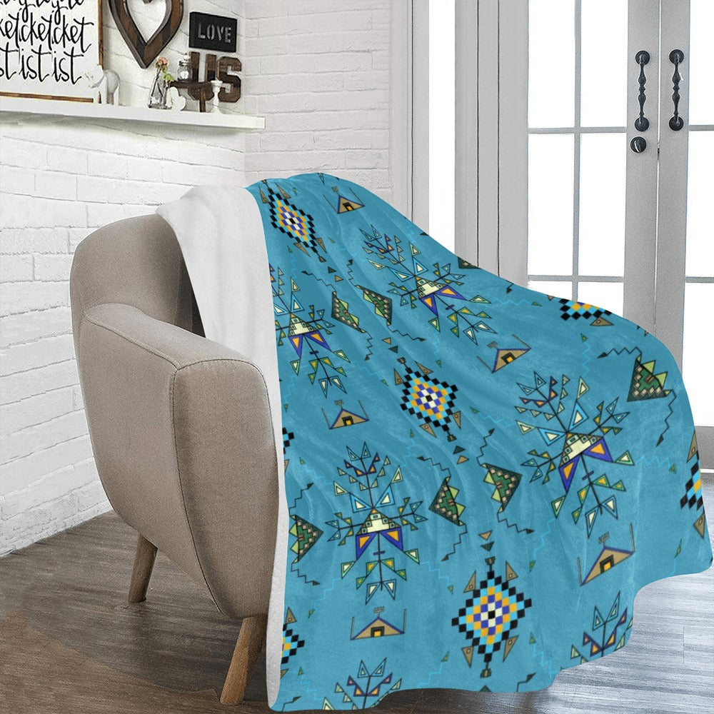 Bear Shield Blue Ultra-Soft Micro Fleece Blanket 60"x80"