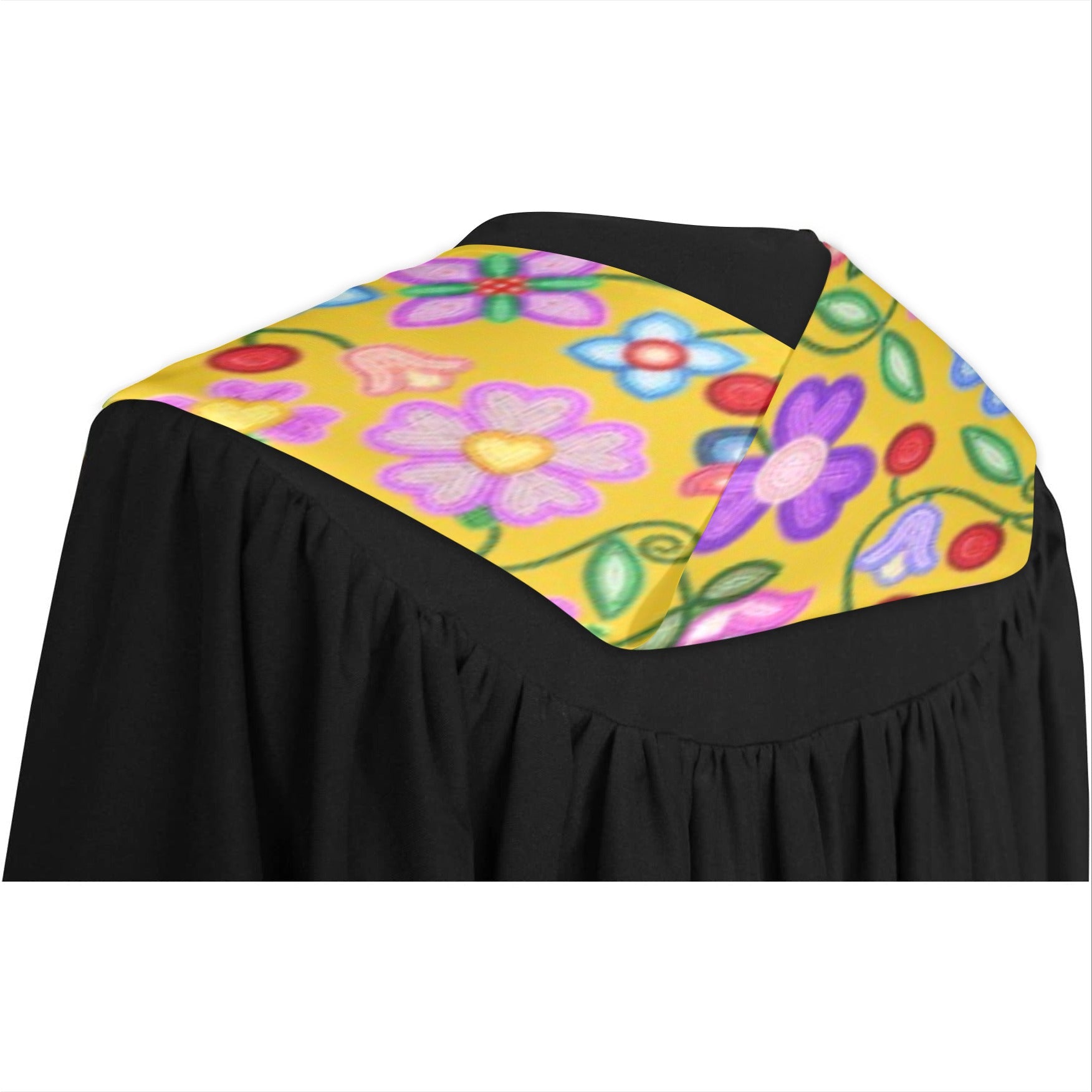 Petal Harmony Ochre Graduation Stole