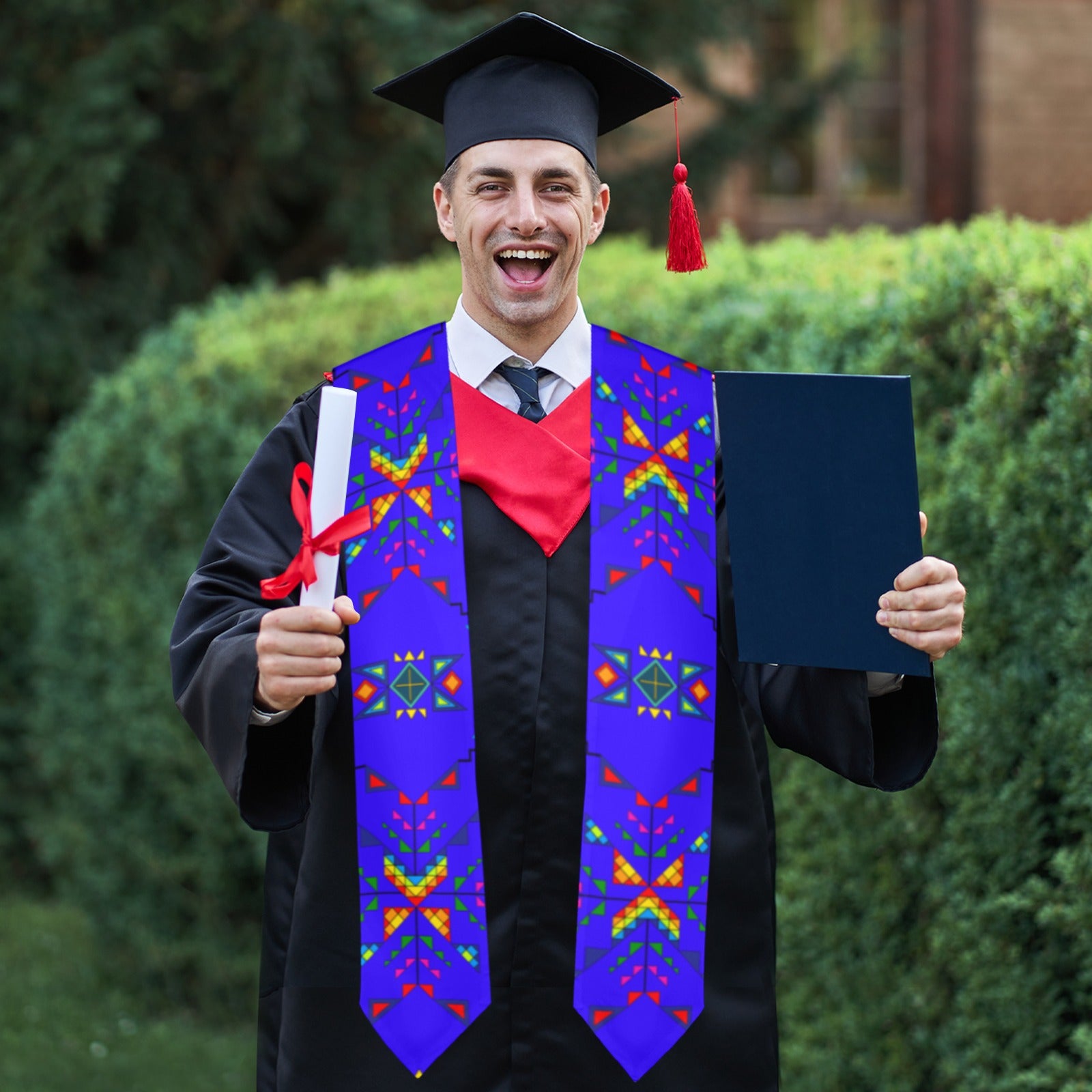 Buffalo Jump Blue Graduation Stole