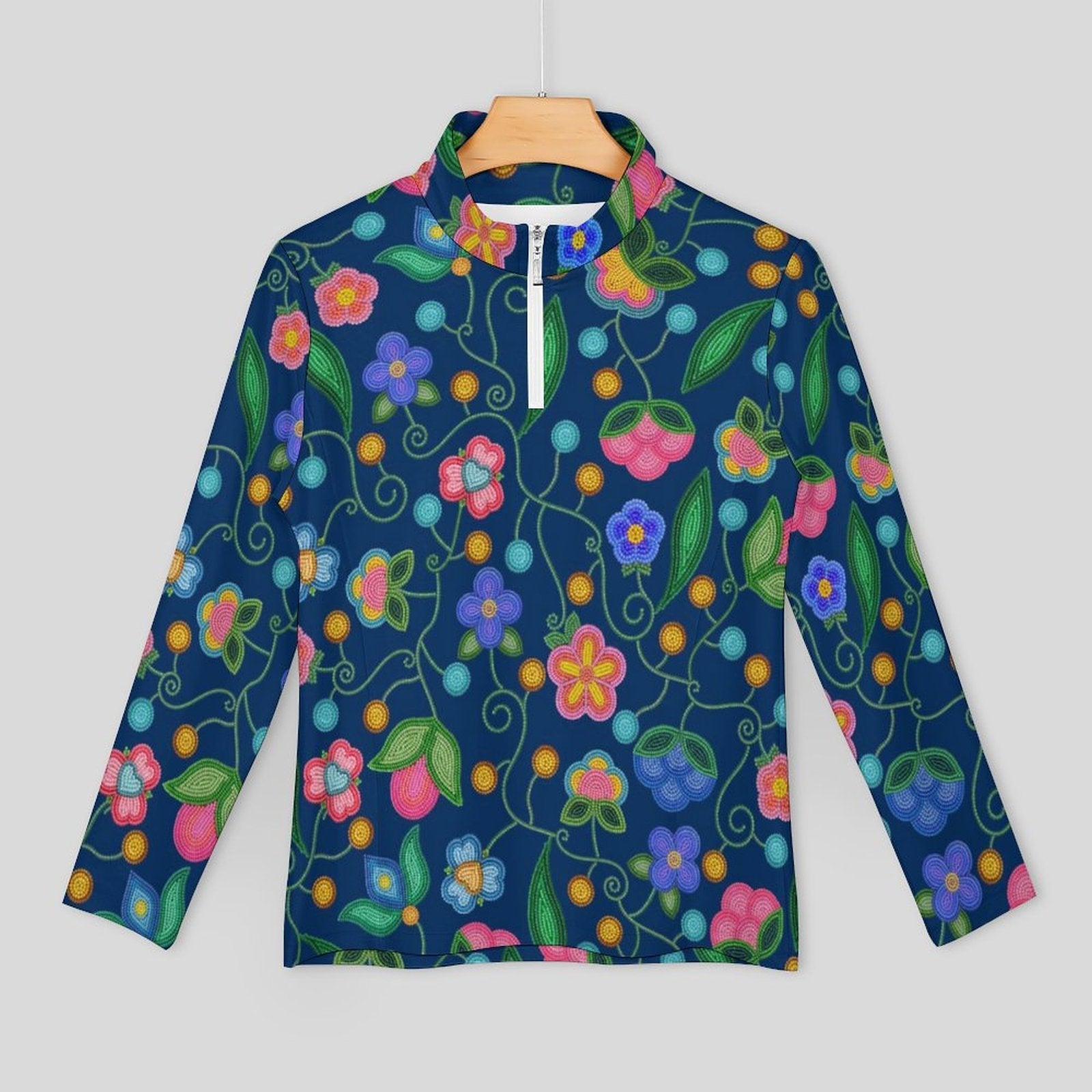 Skyberry Serenade Navy Long Sleeve Yoga Shirt