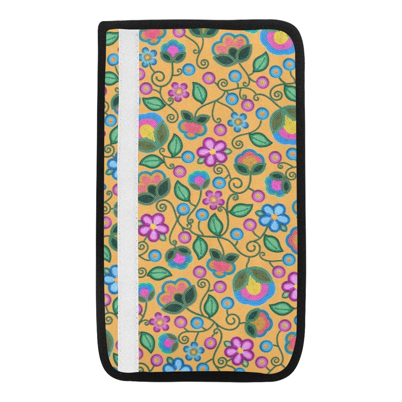 Turquoise Sunbeam Yellow Car Seat Belt Cover 7''x12.6'' (Pack of 2)