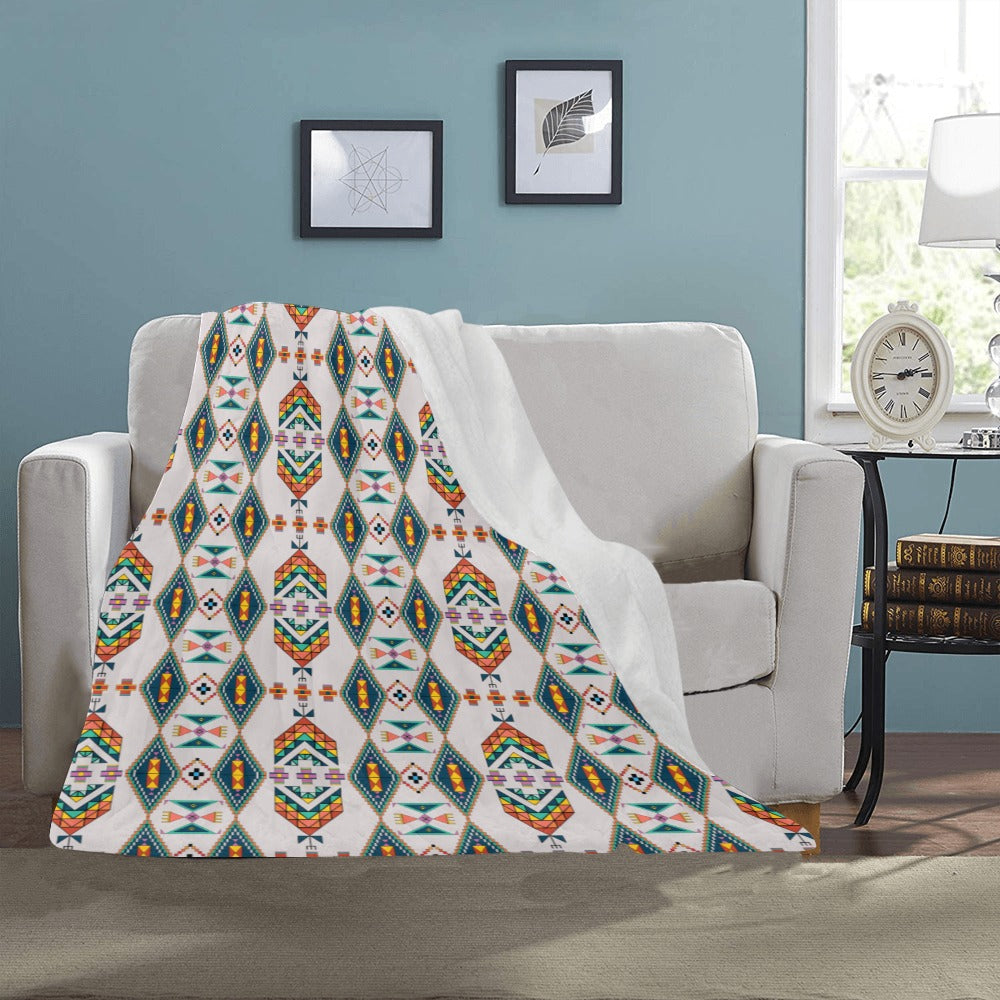 Travois Tipi Grey Ultra-Soft Micro Fleece Blanket 40"x50"