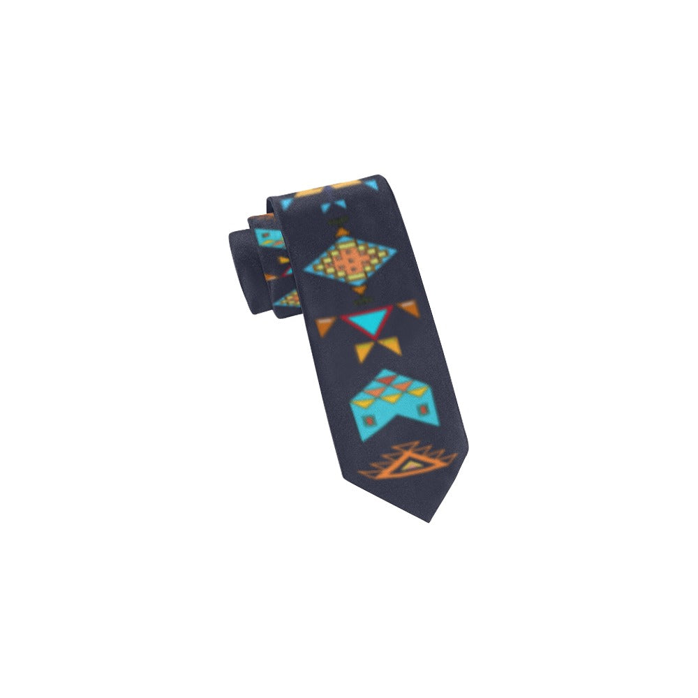 Blooming Spirit Geometric Classic Necktie (Two Sides)