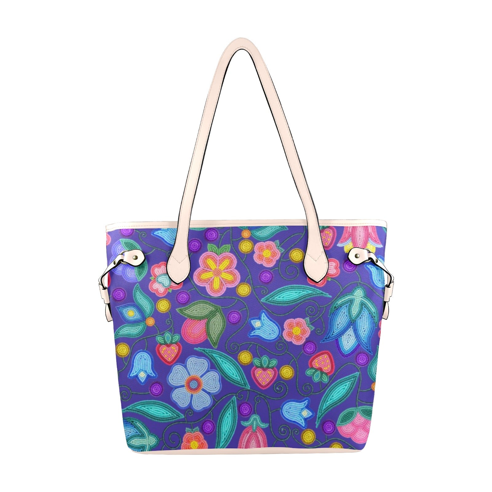 Sweet Offering Indigo Clover Canvas Tote Bag