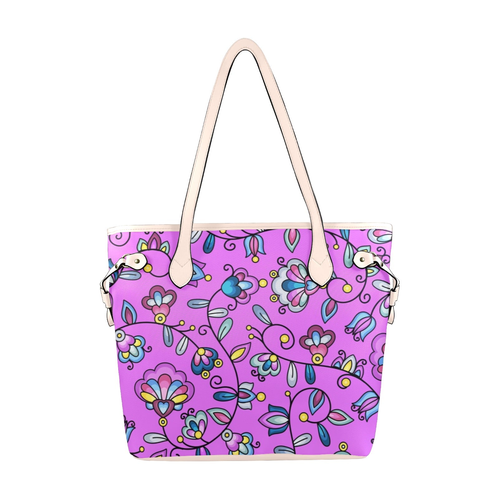 Autumn Bundle Blessing Purple Clover Canvas Tote Bag