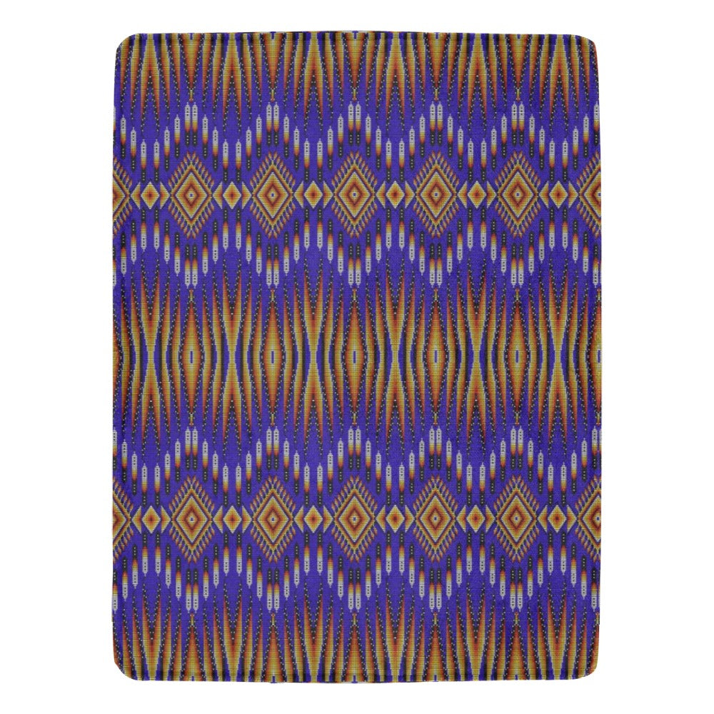 Fire Feather Blue Ultra-Soft Micro Fleece Blanket 60"x80"