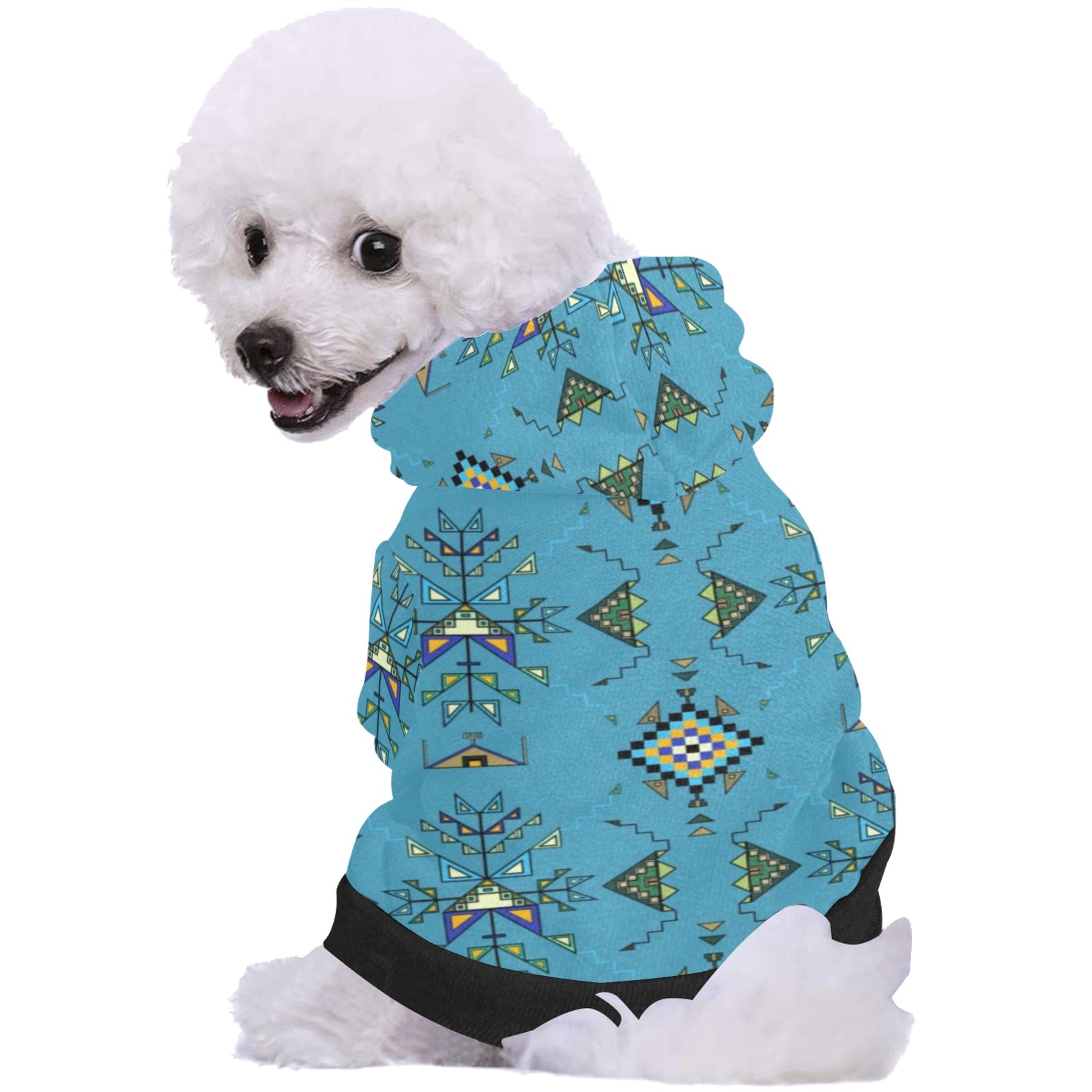 Bear Shield Blue Pet Dog Hoodie