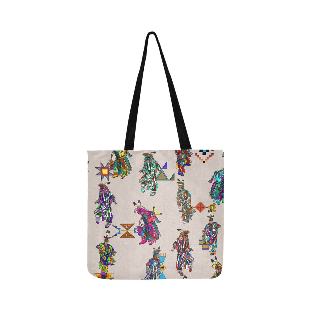 Men's Grass Dancers Muslin Reusable Shopping Bag (Two sides)