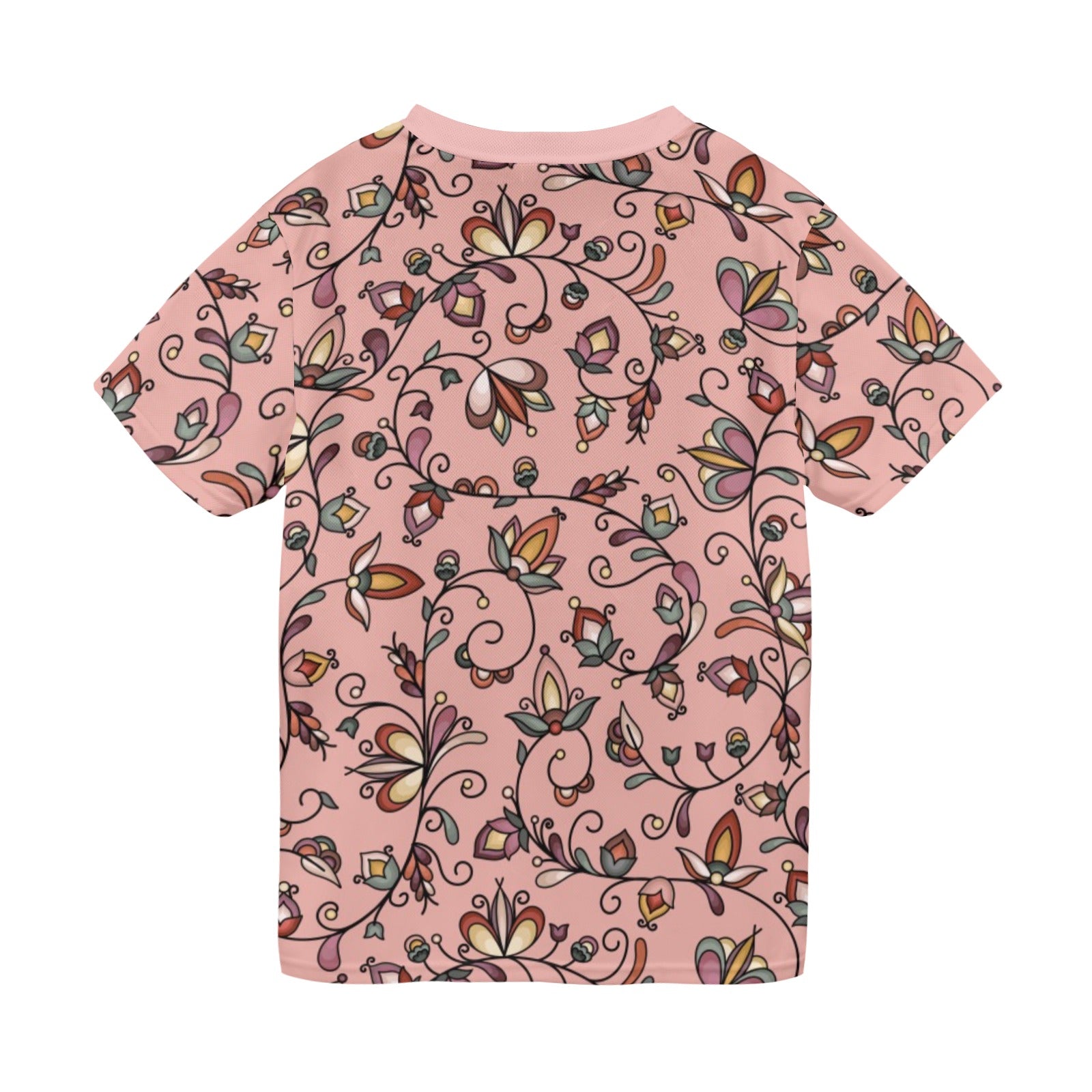 Burnt Sky Petals Peach T-shirt for Men