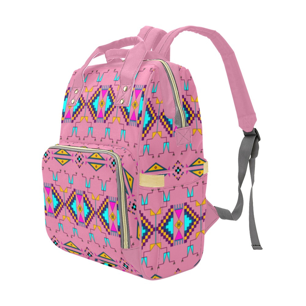 Rite of Passage Pink Multi-Function Diaper Backpack/Diaper Bag