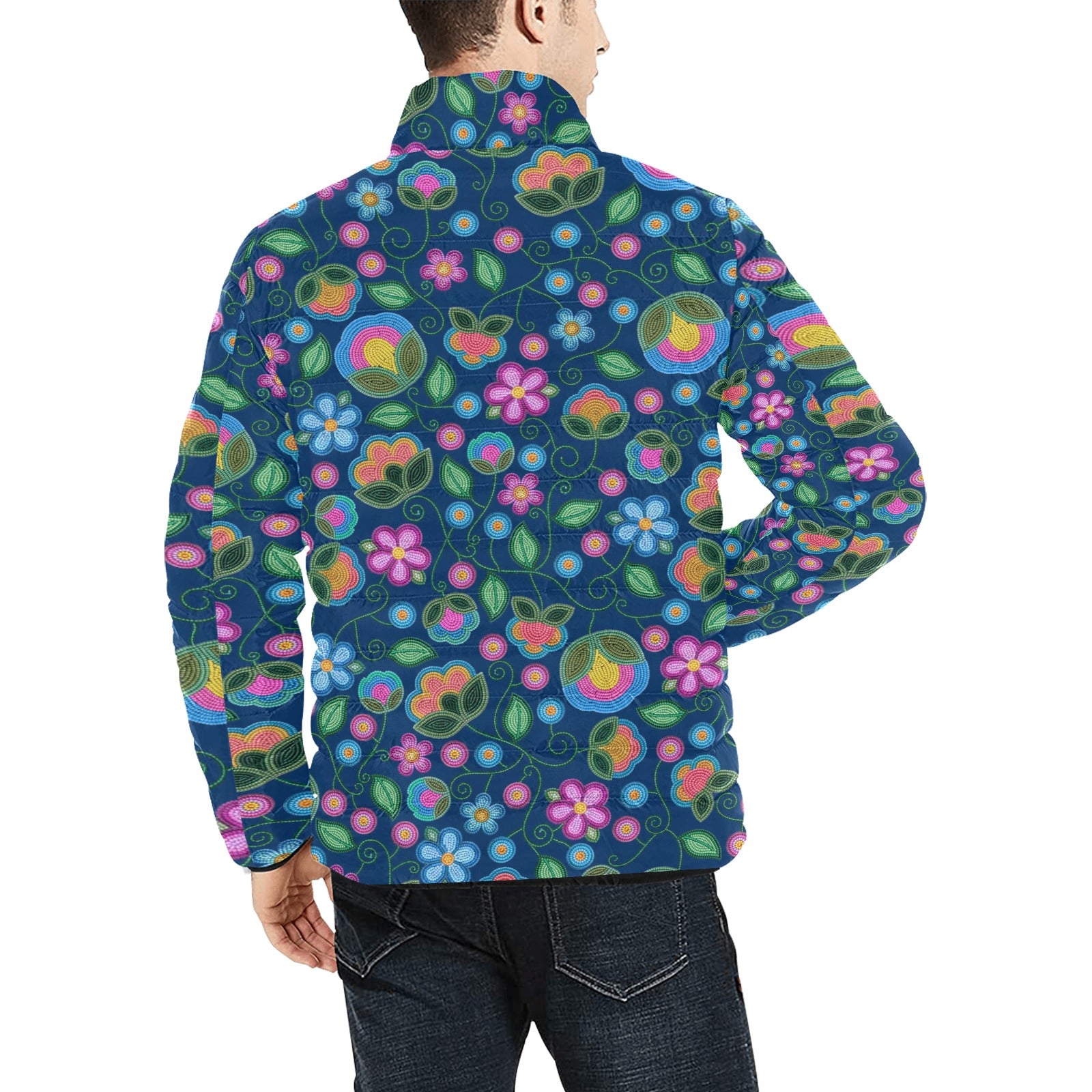 Turquoise Sunbeam Blue Men's Padded Jacket