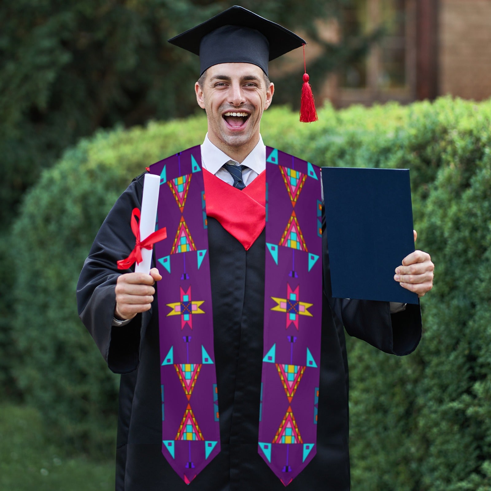 Enemy Territory Berry Graduation Stole