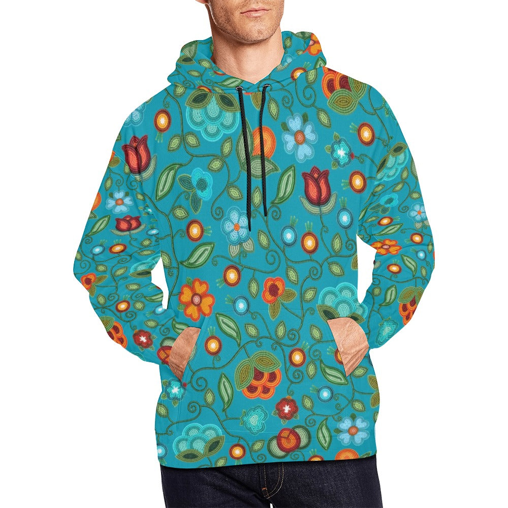 Prairie Fire Petals Ocean Hoodie for Men (USA Size)