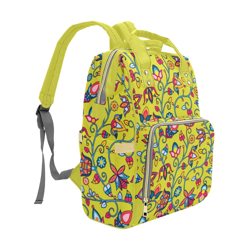 Thorny Path Yellow Grass Multi-Function Diaper Backpack/Diaper Bag