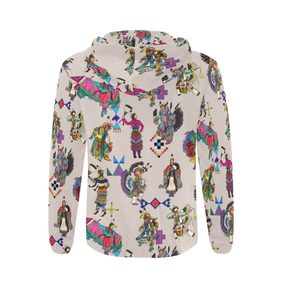 Grand Entry Dancers Muslin Men's Zipper Hoodie