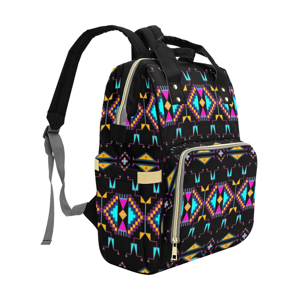 Rite of Passage Black Multi-Function Diaper Backpack/Diaper Bag