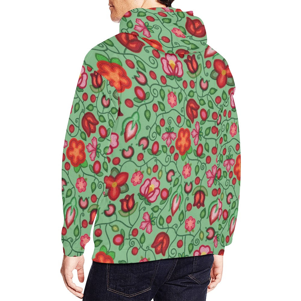 Rose Reverie Green Hoodie for Men (USA Size)