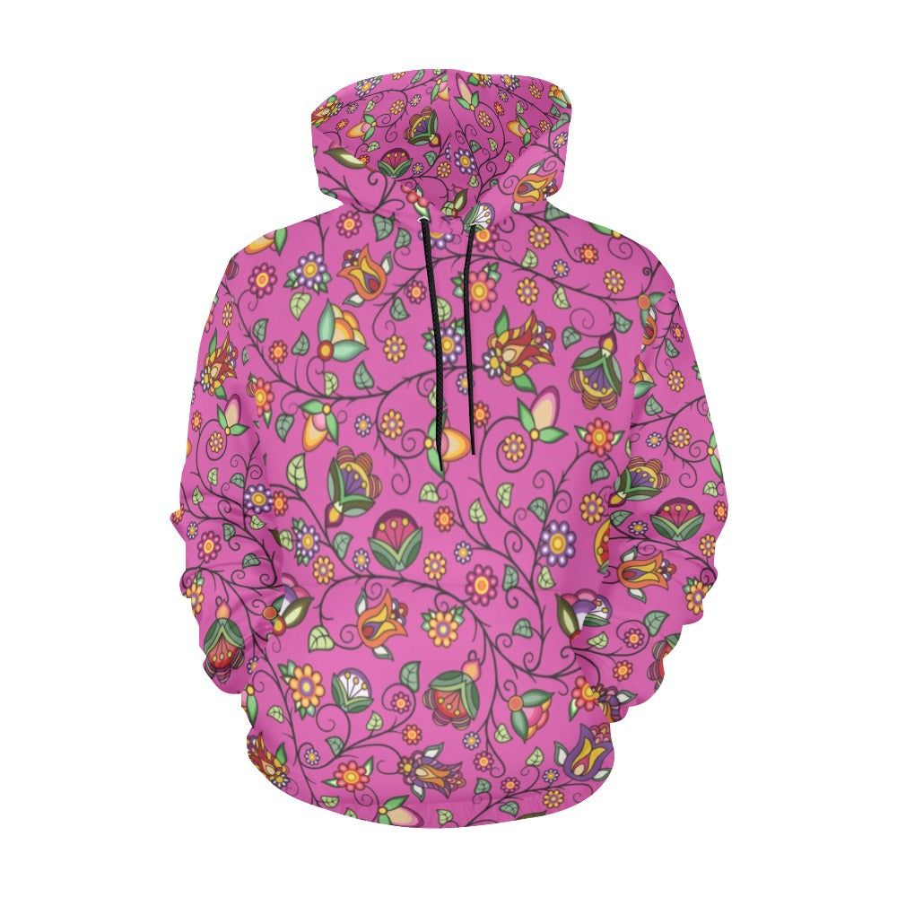 Heartbeat Petals Pink Hoodie for Men (USA Size)