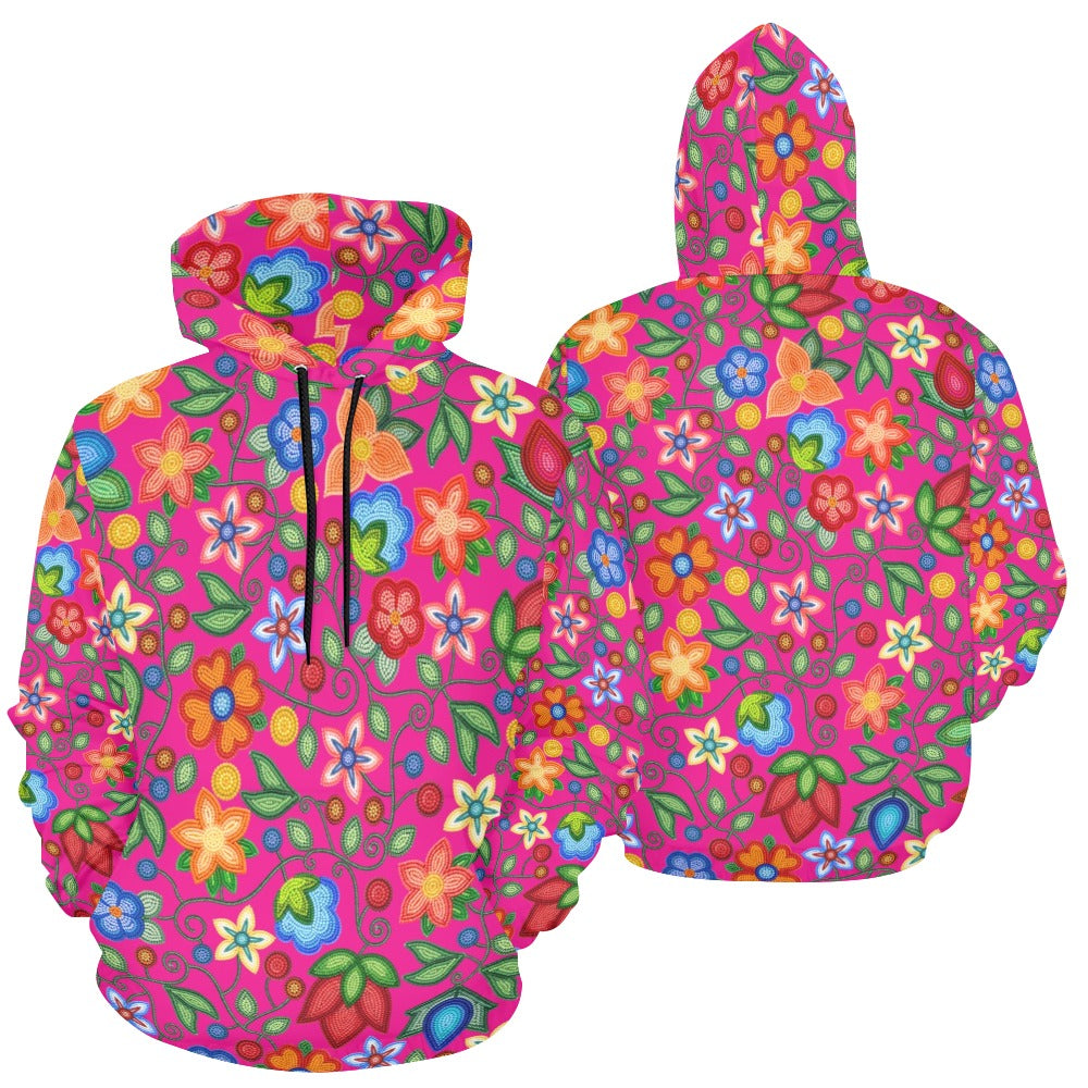 Morning Harmony Pink All Over Print Hoodie for Women (USA Size)