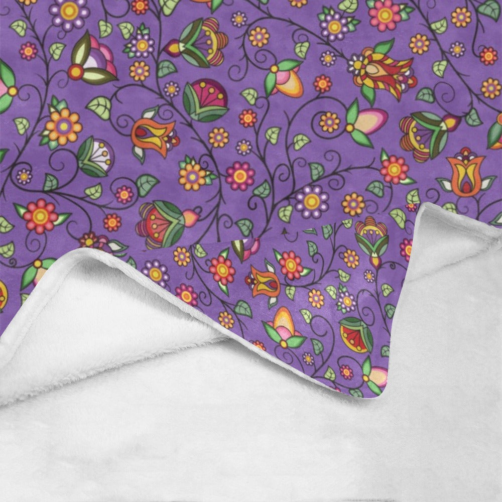 Heartbeat Petals Purple Ultra-Soft Micro Fleece Blanket 60"x80"
