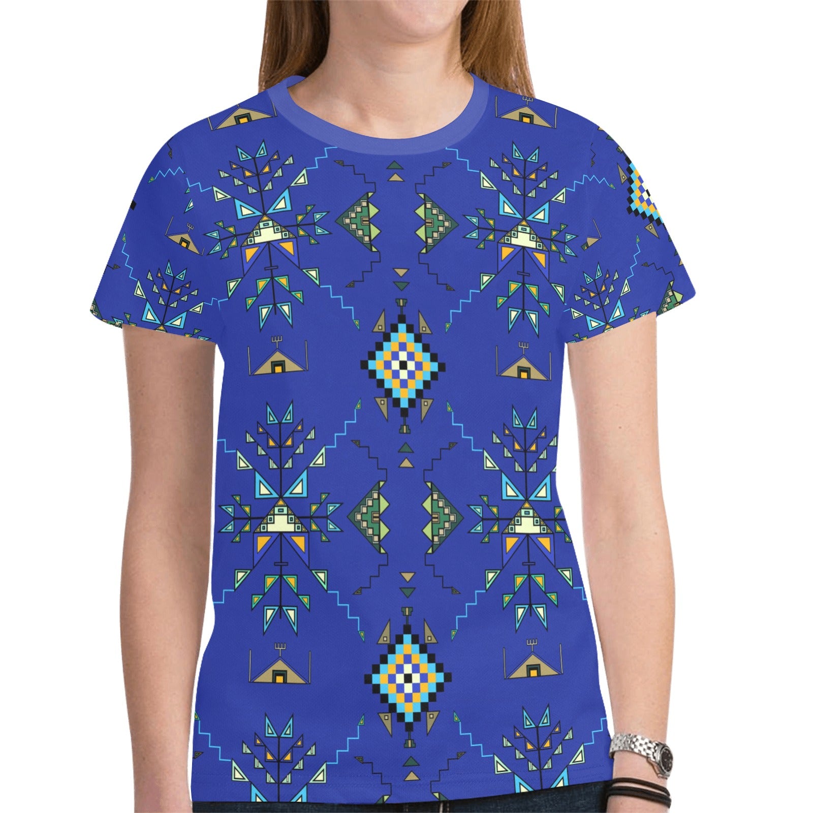 Bear Shield Dark Blue T-shirt for Women