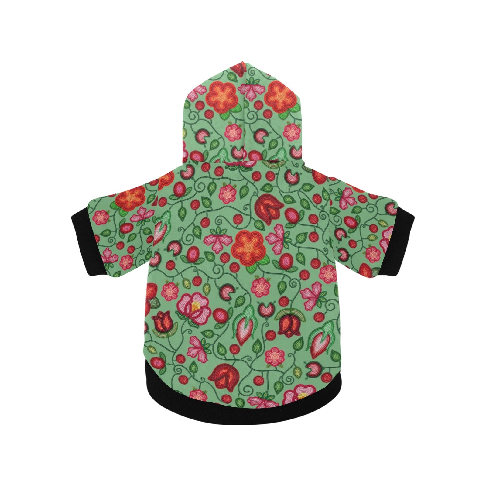 Rose Reverie Green Pet Dog Hoodie
