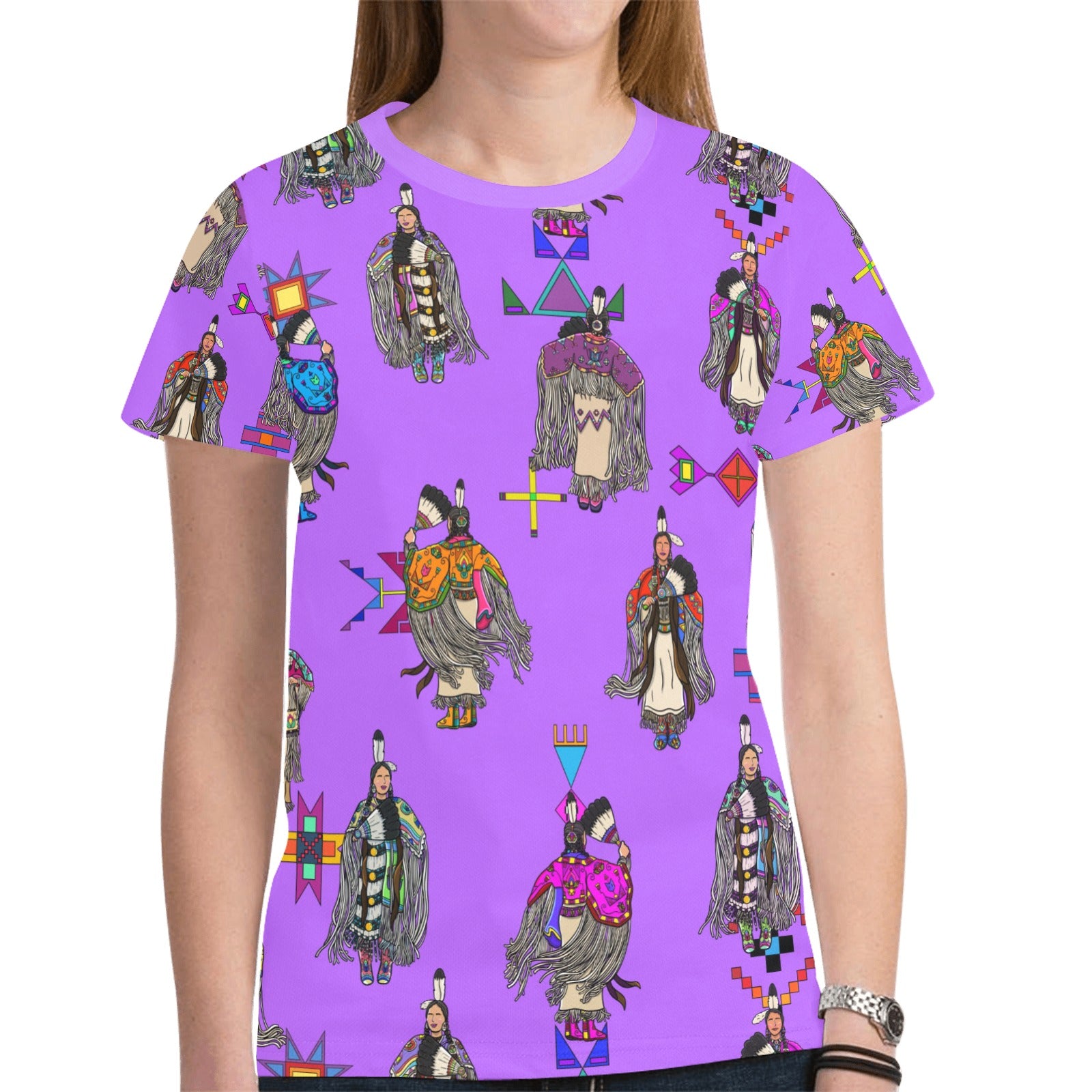 Women's Tradish Dancers Purple T-shirt for Women
