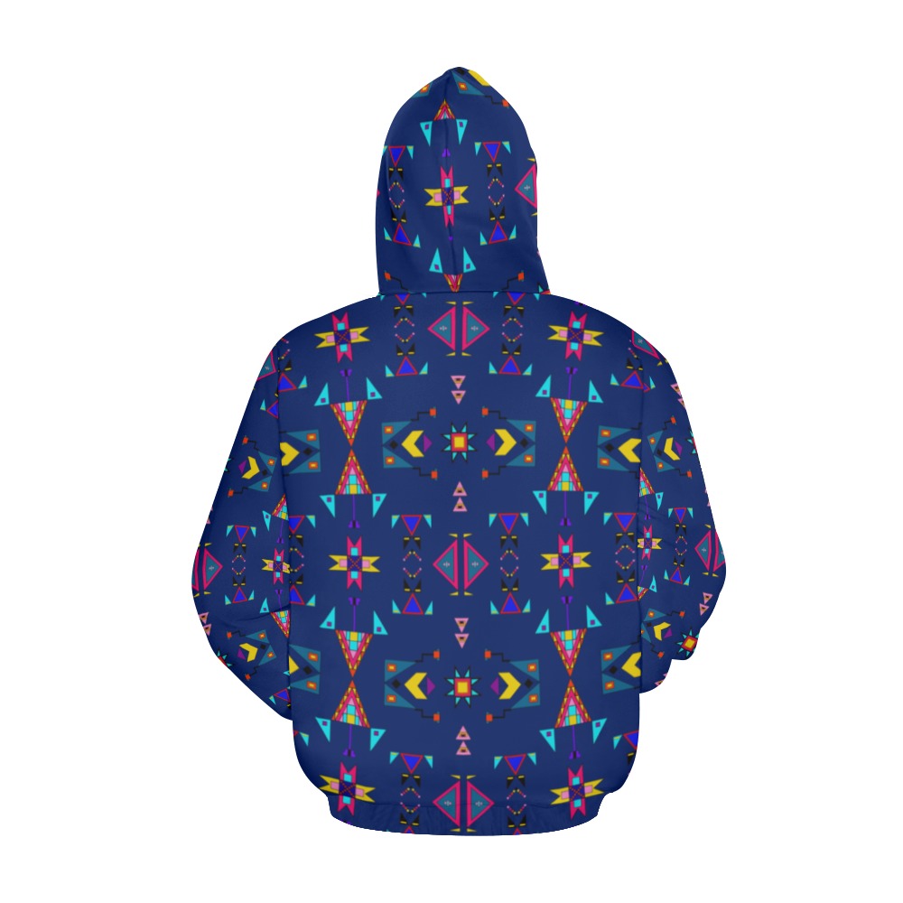 Enemy Territory Dark Navy Hoodie for Women (USA Size)