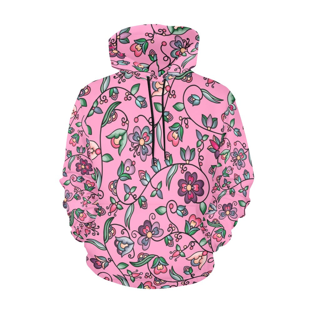 Amber Evening Garland Pink Hoodie for Women (USA Size)