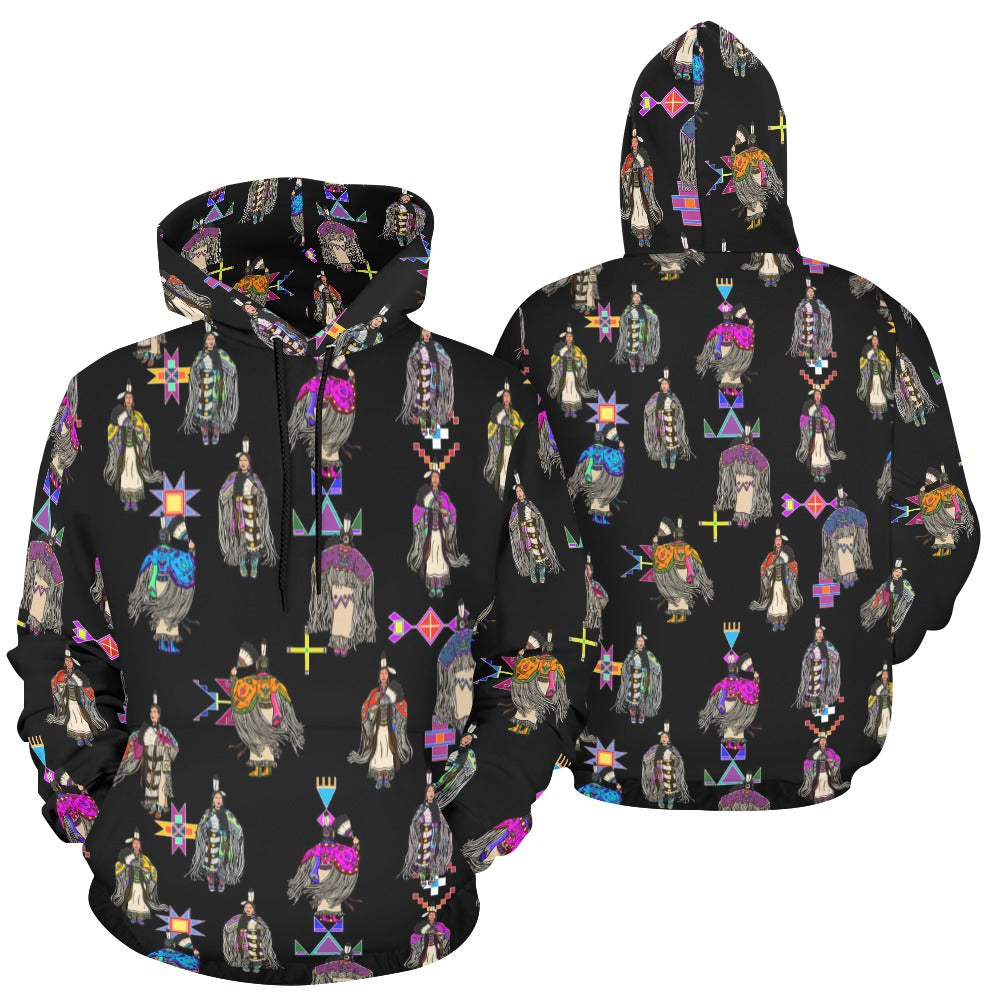 Women's Tradish Dancers Black Hoodie for Men (USA Size)