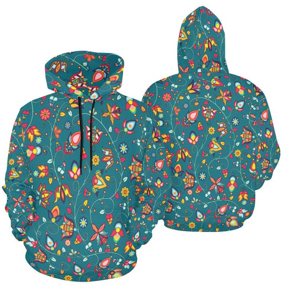 Thorny Path Teal Hoodie for Women (USA Size)