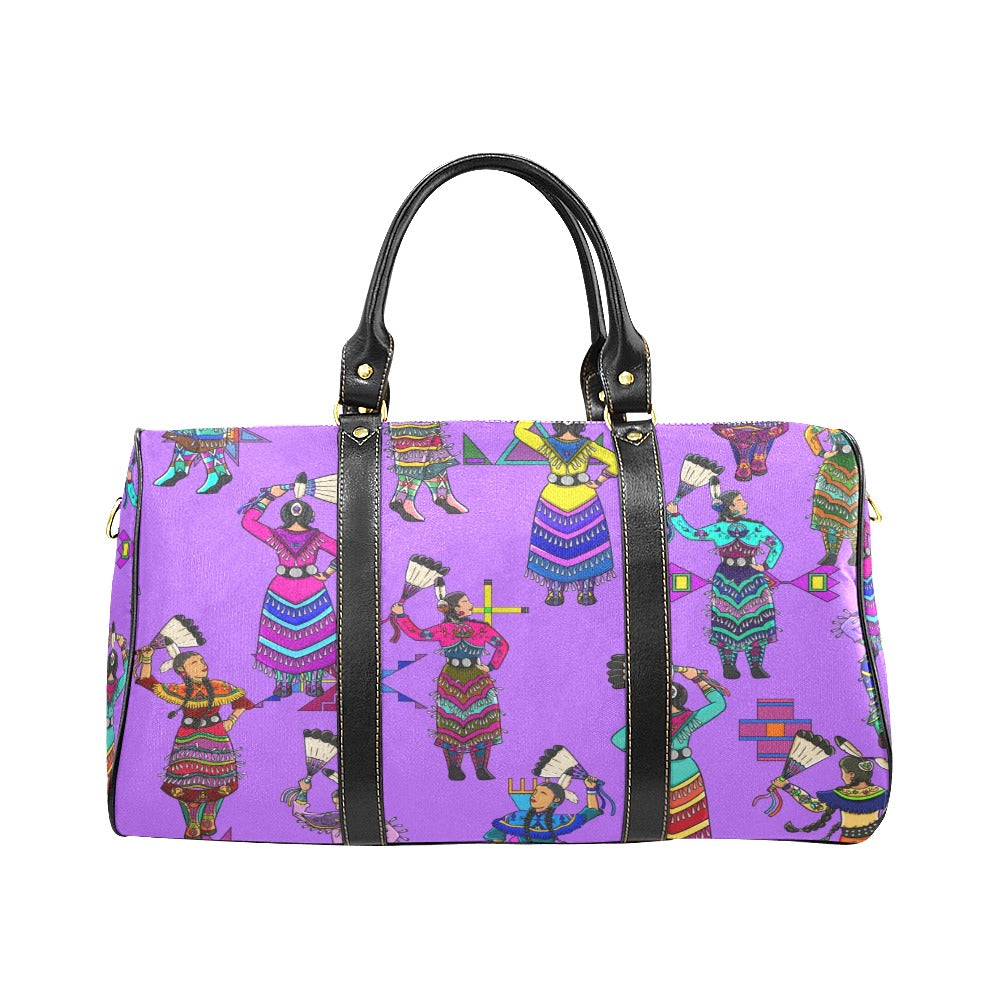 Women's Jingle Dancers Purple Waterproof Travel Bag/Small