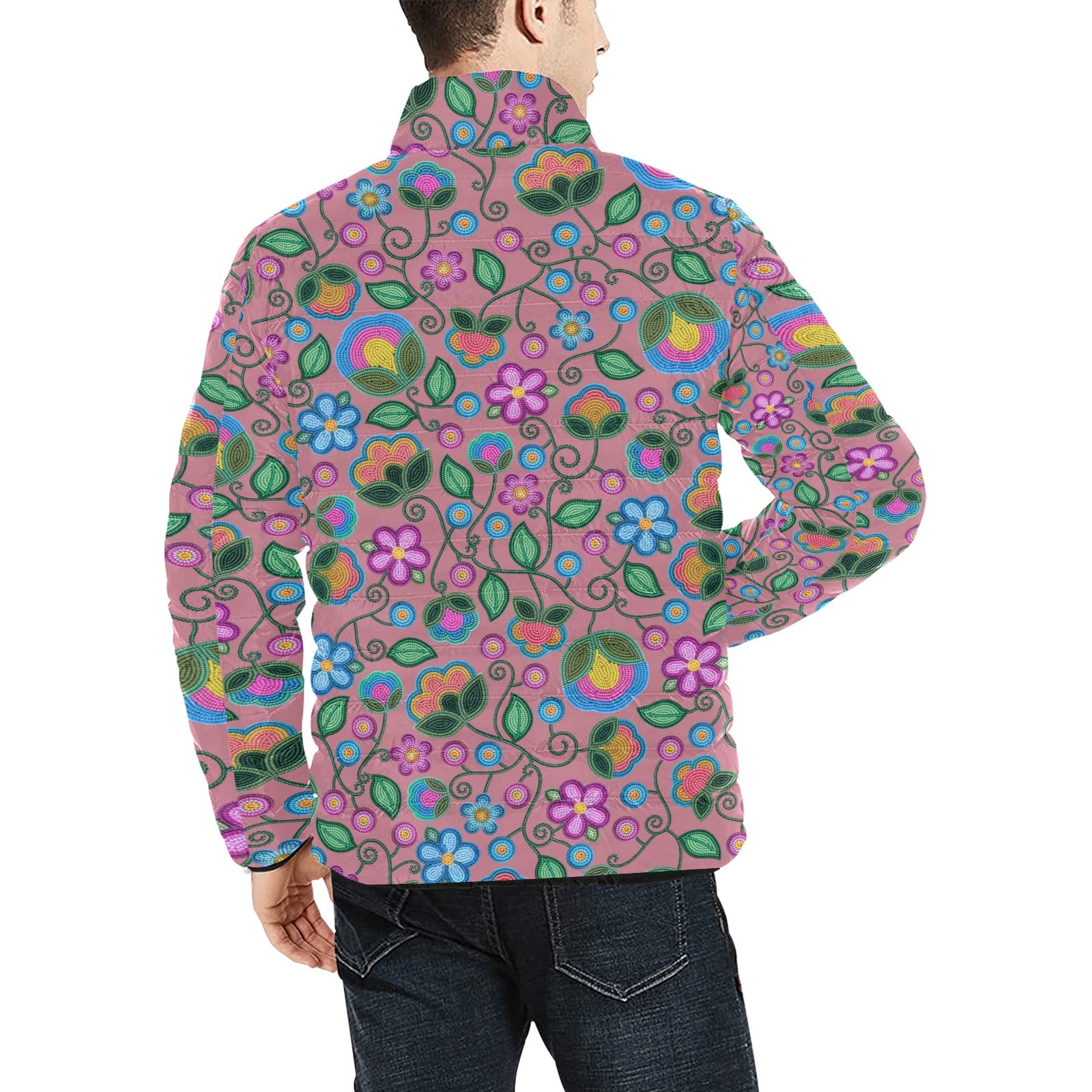 Turquoise Sunbeam Peach Men's Padded Jacket