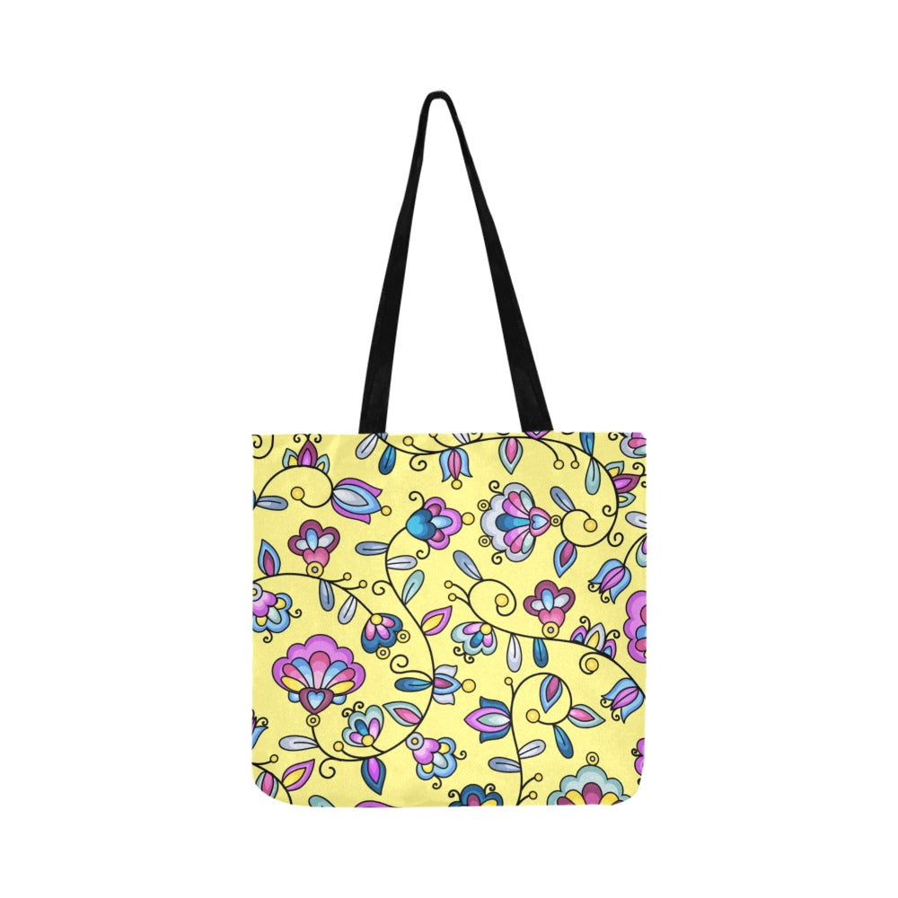 Autumn Bundle Blessing Yellow Reusable Shopping Bag (Two sides)